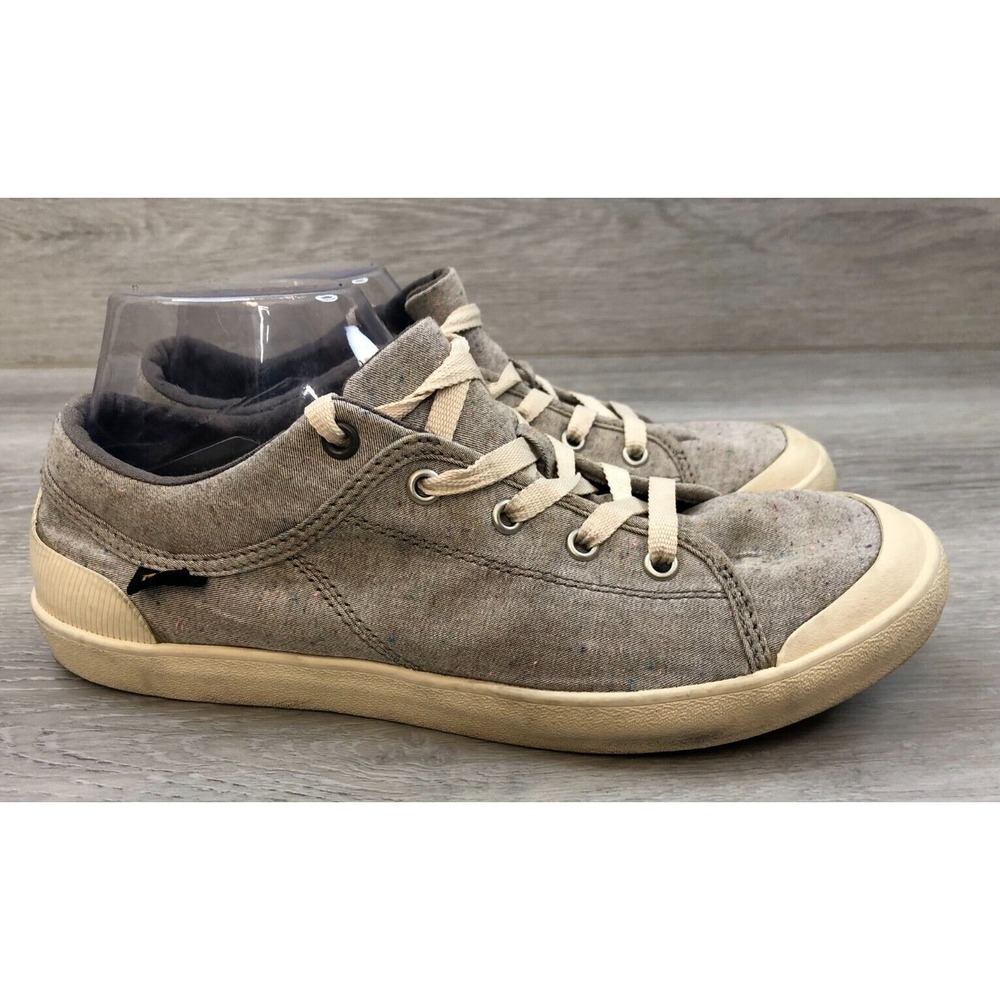 Teva Freewheel‎ Slubby Womens Sneaker 11 Gray Canvas Lace-Up Athletic Shoes